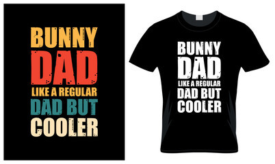 Bunny dad lover father's day vintage t-shirt design