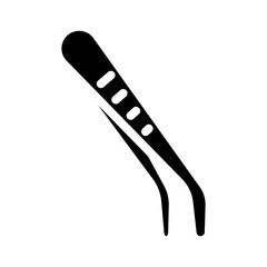 tweezers first aid glyph icon vector. tweezers first aid sign. isolated symbol illustration