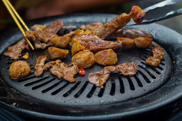 grilled sliced ​​meat & meatballs