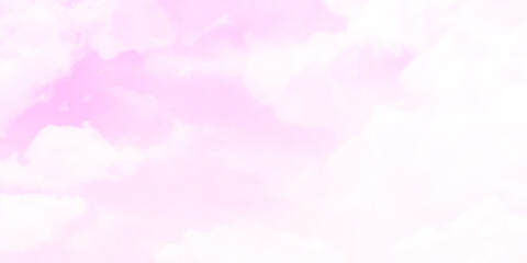 Sugar cotton pink clouds vector design background. Glamour fairytale backdrop. Plane sky view with stars and sunset. Watercolor style texture. Delicate card. Elegant decoration. Fantasy pastel color