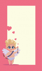 blond cupid angel with arrow