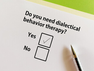Fototapeta premium Questionnaire about counseling and therapy