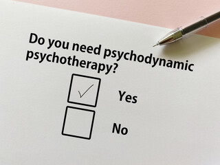 Questionnaire about counseling and therapy