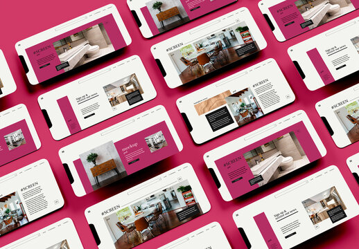 Computer UI Screens Mockup