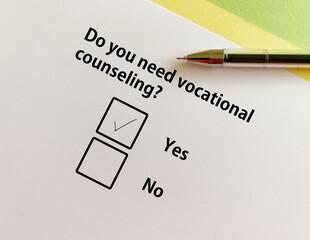 Questionnaire about counseling and therapy