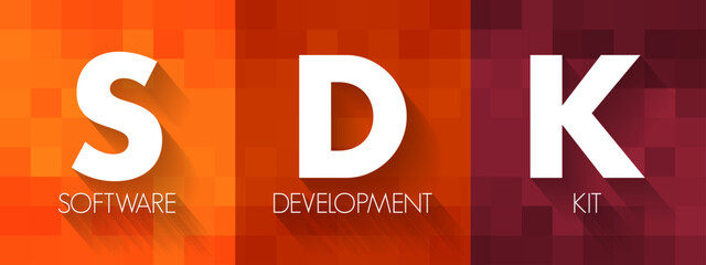 Obraz na płótnie Canvas SDK - Software Development Kit is a collection of software development tools in one installable package, acronym text concept background