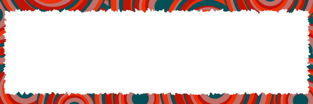 Colorful Rectangular Frame Notches On Edges
