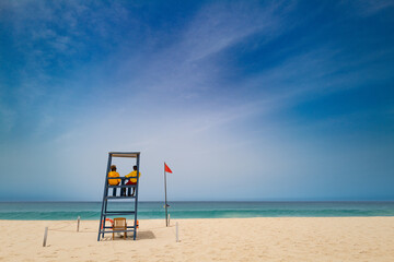 lifeguard chair on the beach