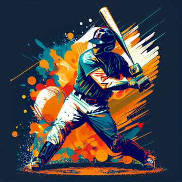 Playing Baseball, concept art, ball, competition, game, illustration, cartoon