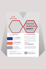 Business flyer modern template cover design layout space for photo background, space for photo background in A4 size.
