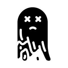 dead ghost glyph icon vector. dead ghost sign. isolated symbol illustration