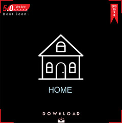 HOME icon vector . Business marketing management, HOME  icons , simple, isolated, application , logo, flat icon for website design or mobile applications, 
UI  UX design Editable stroke. EPS10