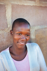 Fototapeta premium young african girl in the village