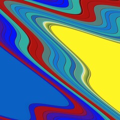 Multicolored waves, fluid lines, rainbow, decorative forms, abstract background