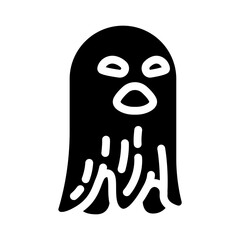 spooky ghost glyph icon vector. spooky ghost sign. isolated symbol illustration