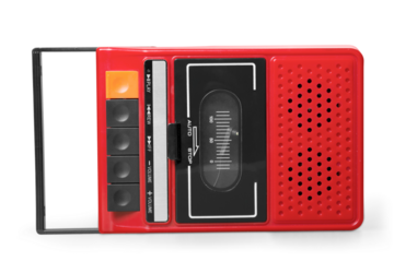 Black old retro worn radio