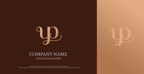 Initial YP Logo Design Vector 