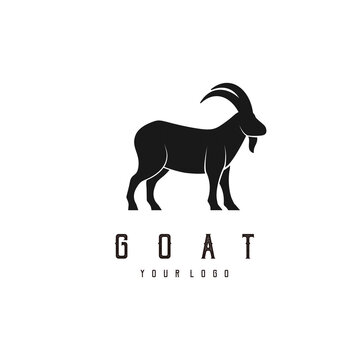 Goat abstract logo design silhouette