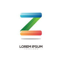 Z letter logo initials colorful gradient abstract
