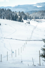 swiss snow scene