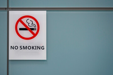No smoking sign with copy space, This signs can prohibit people from smoking in or near a building...