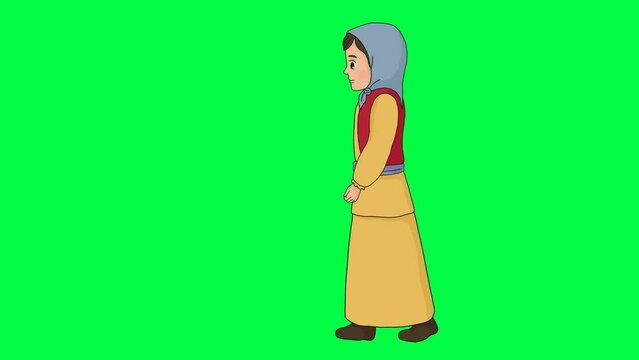 Timid Walk Animation