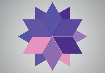 70s Retro floral shape. 60s and 70s Retro style and Aesthetic.