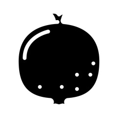 pomegranate fruit ripe glyph icon vector. pomegranate fruit ripe sign. isolated symbol illustration