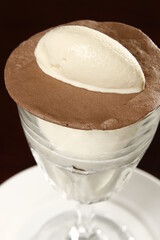 Chocolate wafer gelato tiramisu for dessert