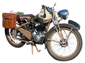 Obraz na płótnie Canvas moto vintage made in France sur fond transparent