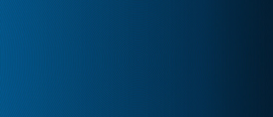 Circle lines pattern on blue background. Circle lines pattern for backdrop, brochure, wallpaper template. Realistic lines with repeat circles texture. Simple geometric background, vector illustration