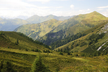 Fototapeta na wymiar Panorama of Tappenkarsee valley, Austria 