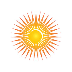 Creative sun concept logo illustration