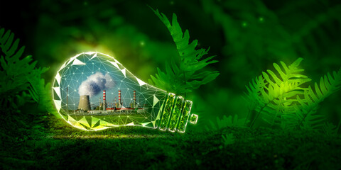 Reduction of CO2 in the atmosphere, environmental protection, carbon neutrality, ecology concept....