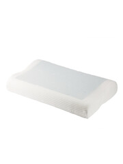 anatomical pillow made of foam material with memory effect, isolate on a transparent background