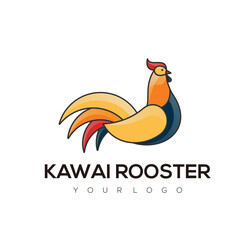 Logo illustration rooster simple mascot style