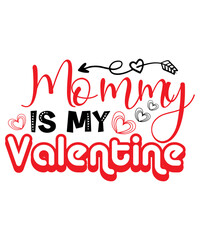 Naklejka na ściany i meble Valentine's Day SVG Bundle, Valentine's Baby Shirts svg, Valentine Shirts svg, Cute Valentine svg, Valentine's Day svg, Cut File for Cricut