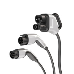 Plug Charger Connector type isolated on white background with path.