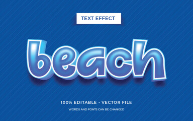 Editable text effect - Beach text effect