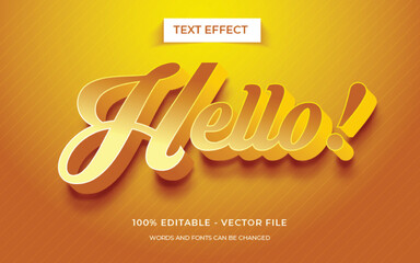 Editable 3D text effect or graphic text style