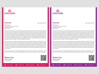 professional modern letterhead template design