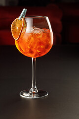 Alcohol cocktail on the table in bar.