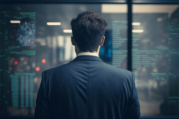 hacker in front of computer screen,  generative ai