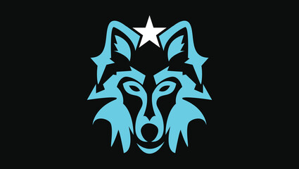 A minimalistic wolf or fox face logo design that represents a professional brand