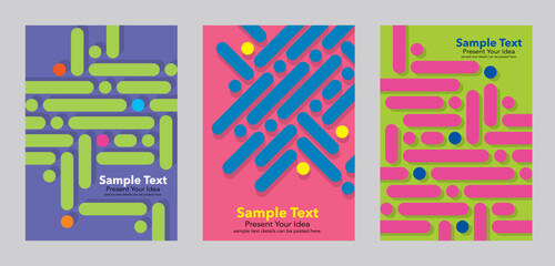 Abstract dots and stripes background geometric vector design, multicolor, minimal, cover posters flyers leaflets brochures wallpaper backdrop layout templates, maze