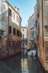 Street Grand Canal Boats Gondola Venice Italy
