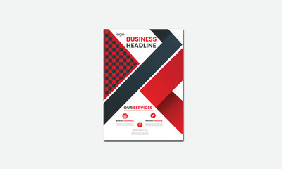 creative flyer design with black and red