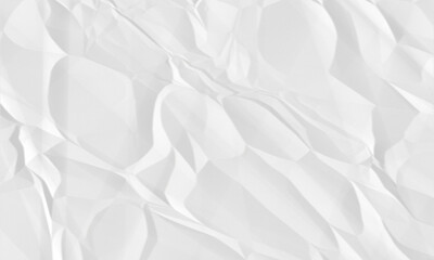white crumpled paper texture background. A crumpled sheet of white paper abstract background. Creative background with scattered overlay of crumpled white paper.