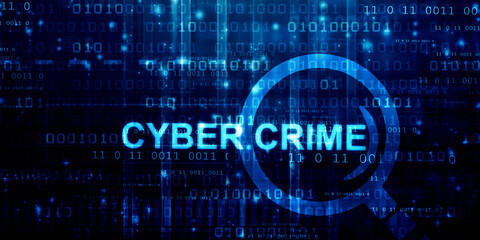 2d illustration abstract Cyber crime