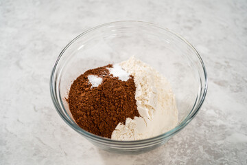 Chocolate cookies with peppermint chips